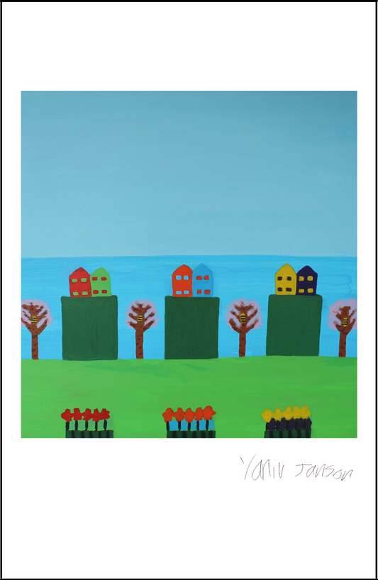 Complementary Coloured Houses Print